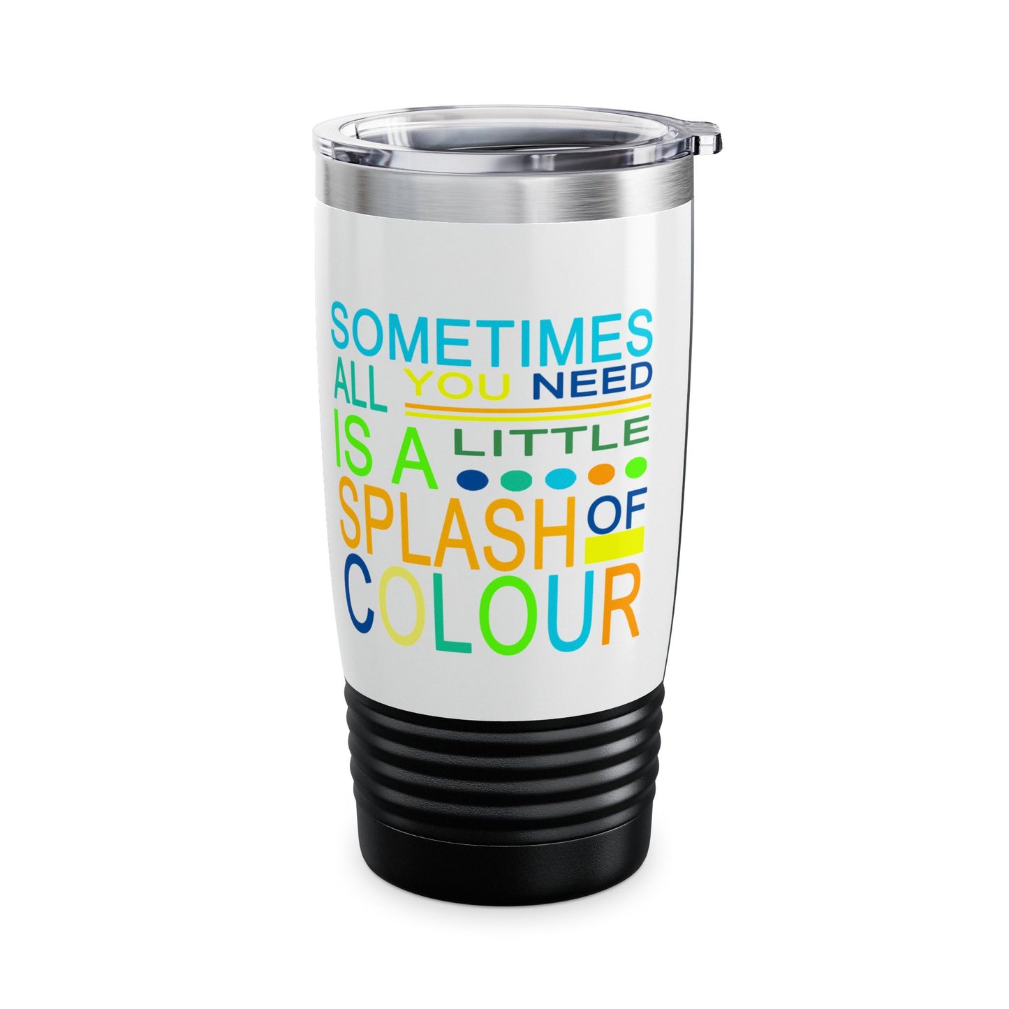 Splash of Color Parrot Ringneck Tumbler | 20oz Travel Mug