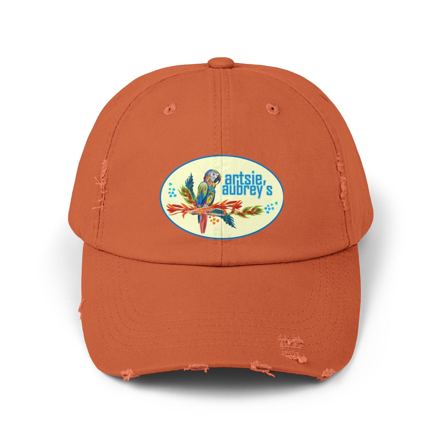 Artsie Aubrey's Parrot Stylish Unisex Distressed Cap