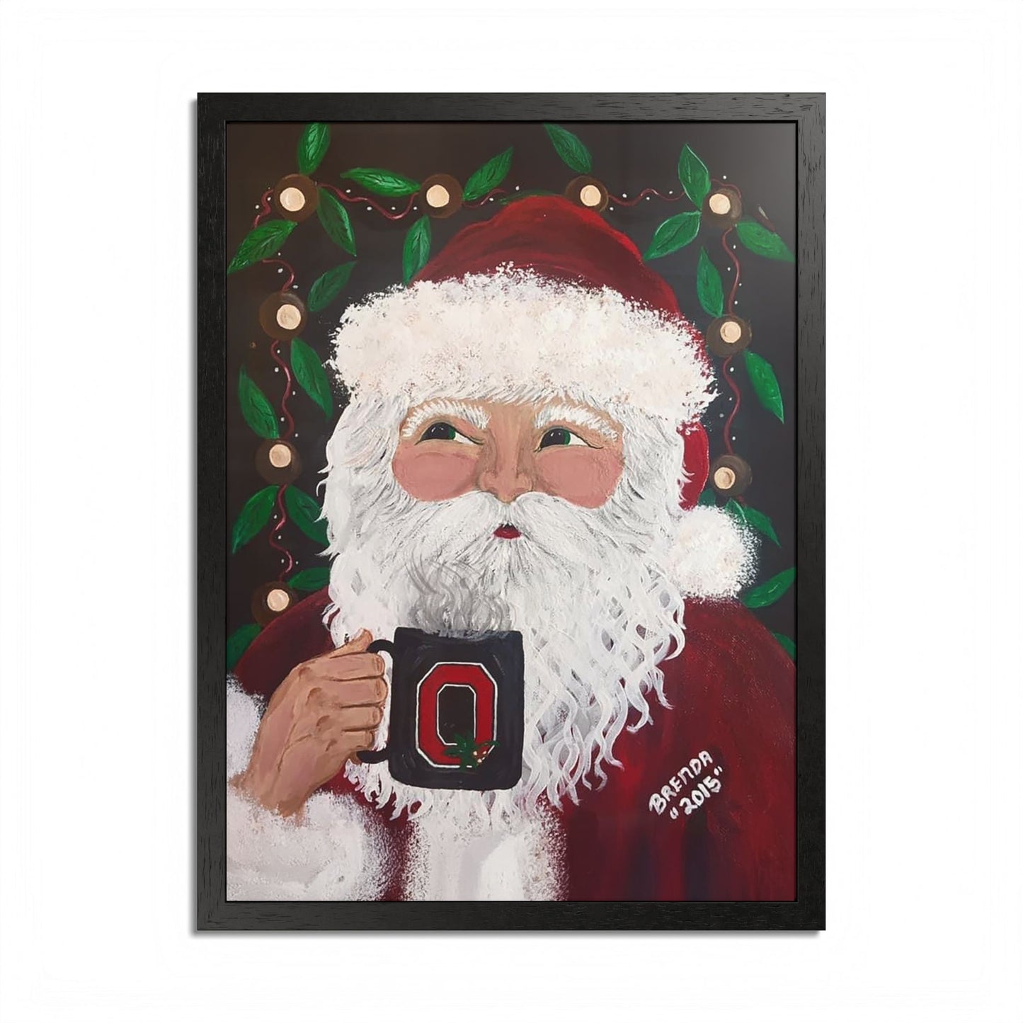 2015 SANTA WITH OSU MUG (Christmas Ornament)