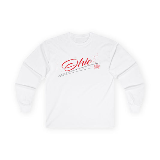 Ohio with Buckeye Leaf, Unisex Long Sleeve