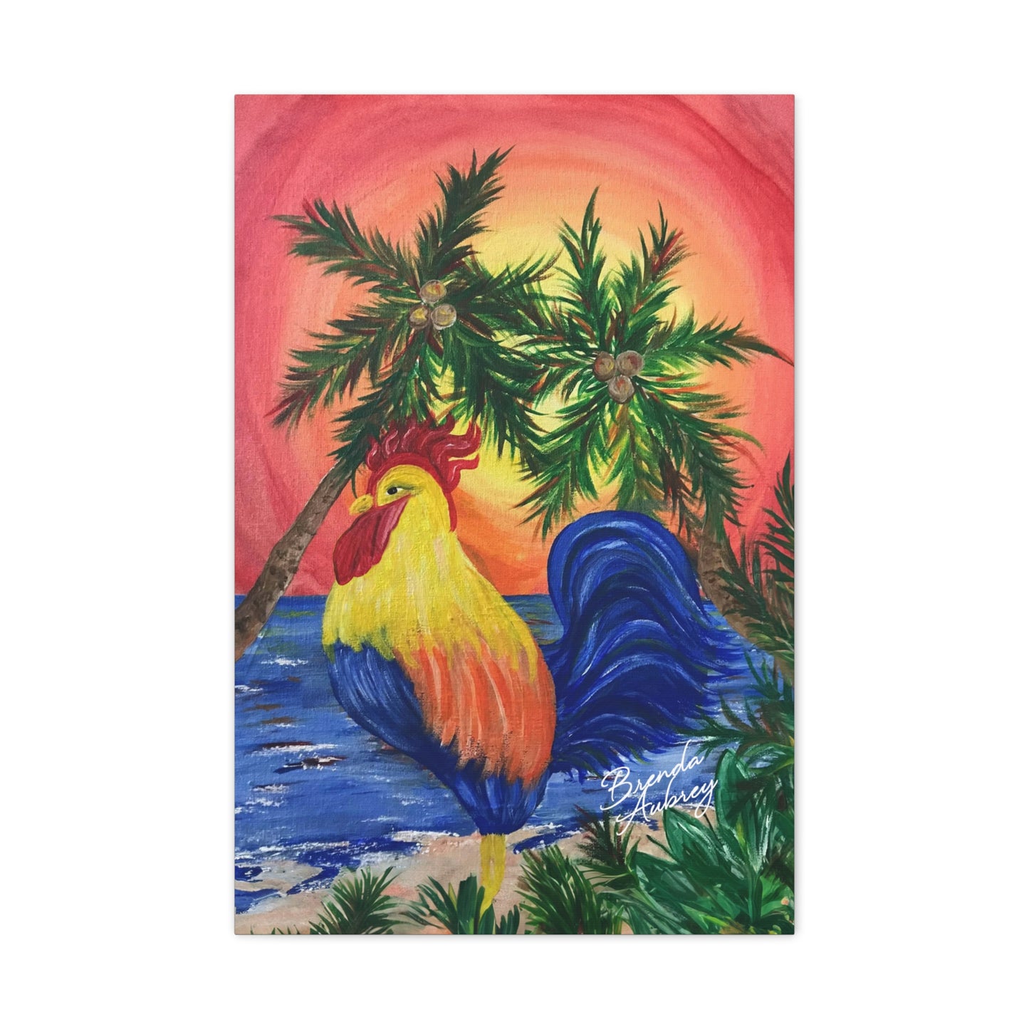 Sunrise Rooster, Vibrant Wall Decor