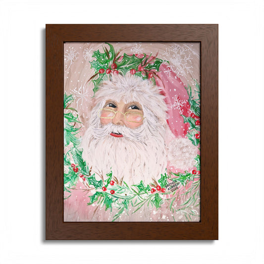 2024 PINK SANTA (Framed Poster Print)