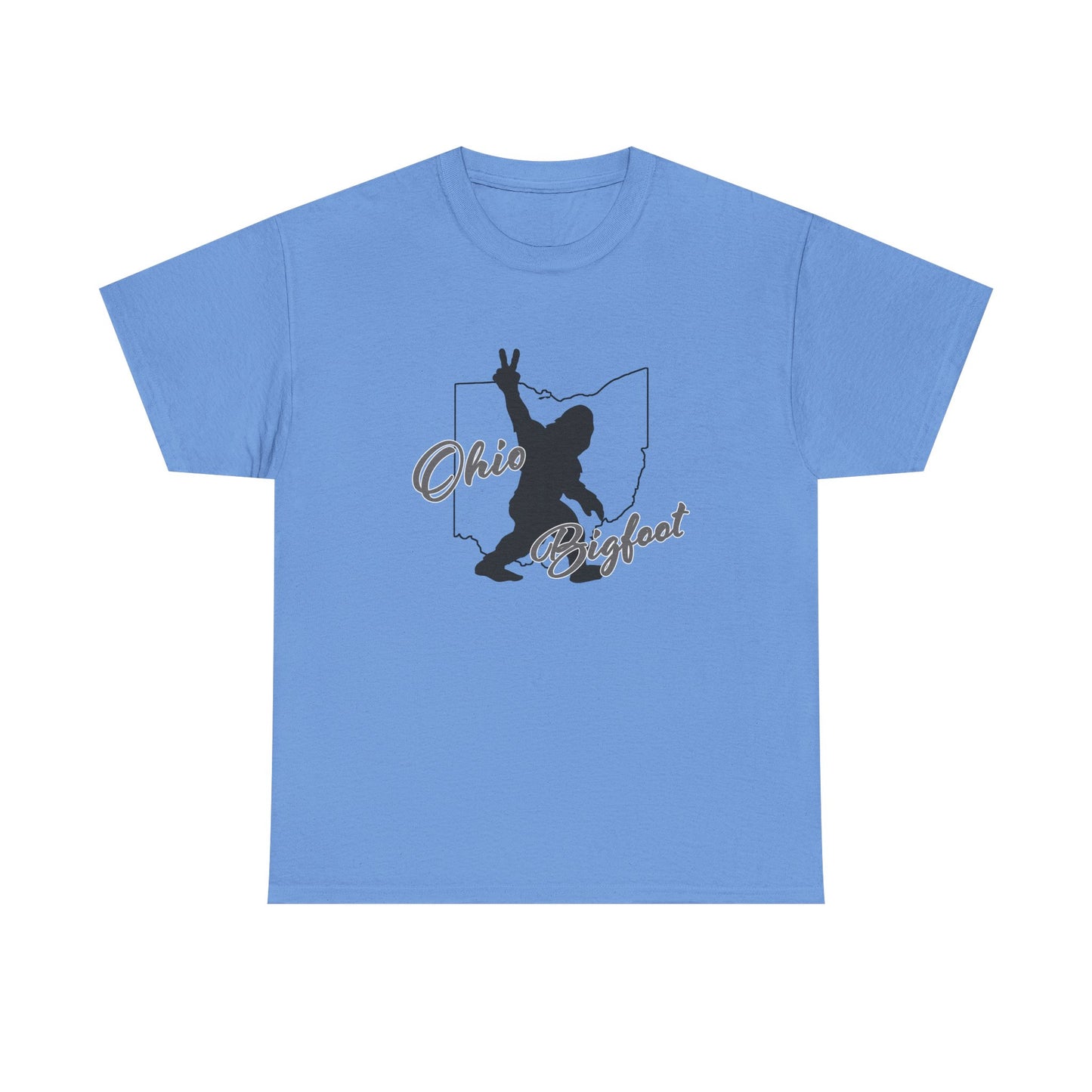 Ohio Bigfoot Peace Out Tees, Unisex Heavy Cotton Tee