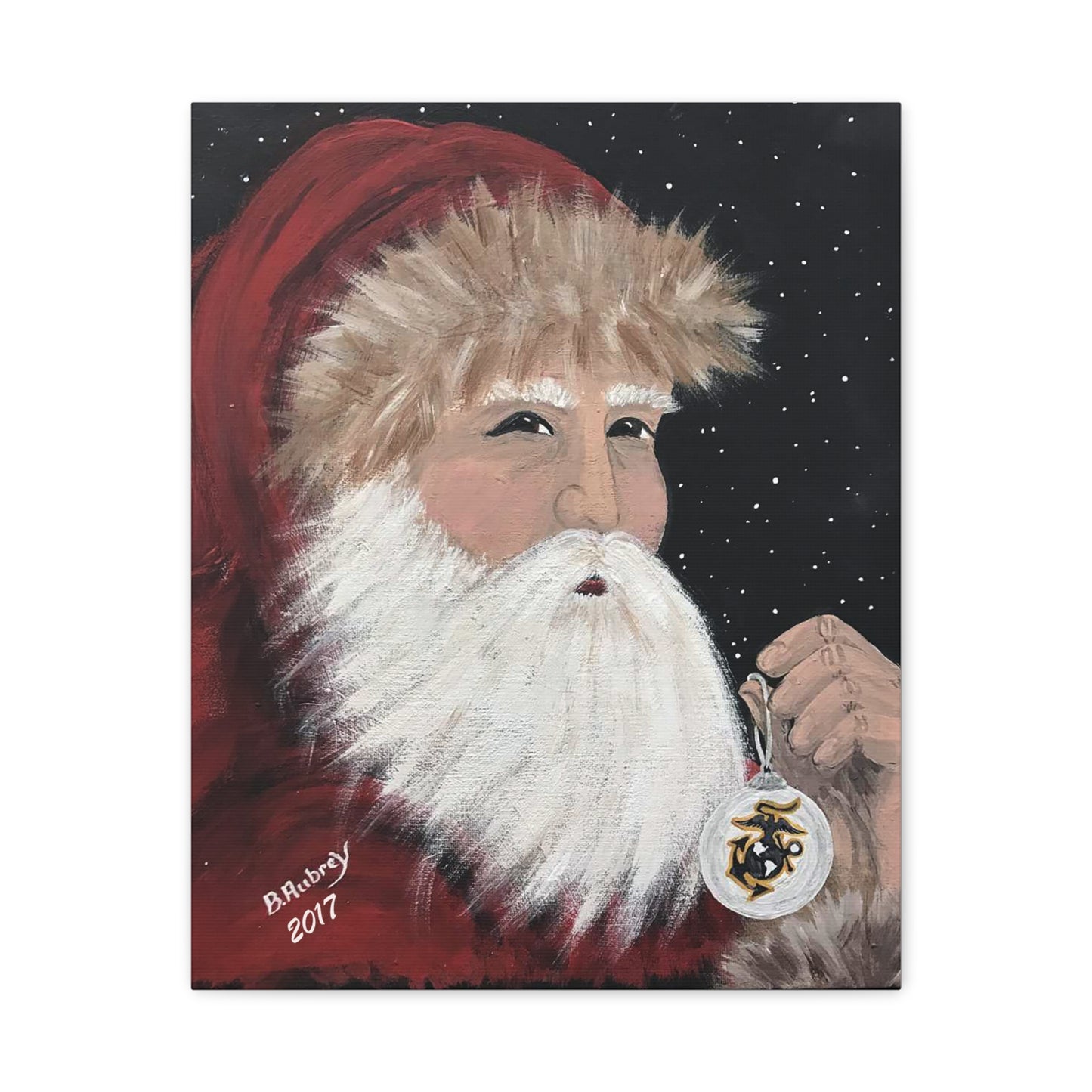 2017 SANTA FOR A MARINE (Canvas Print)