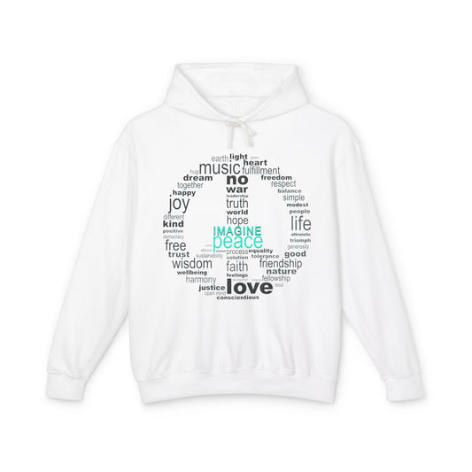 Peace and Love Unisex Lightweight Hoodie