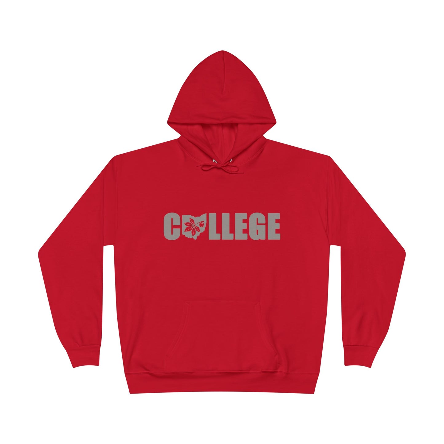 College with Buckeye Leaf-Friendly Hoodie, Unisex Sweatshirt