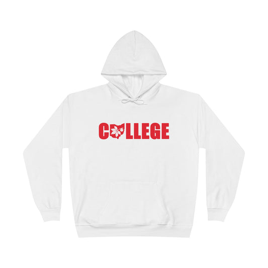 College with Buckeye Leaf-Friendly Hoodie, Unisex Sweatshirt