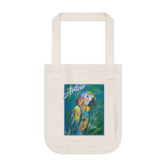 Artsie Parrothead Organic Canvas Tote Bag
