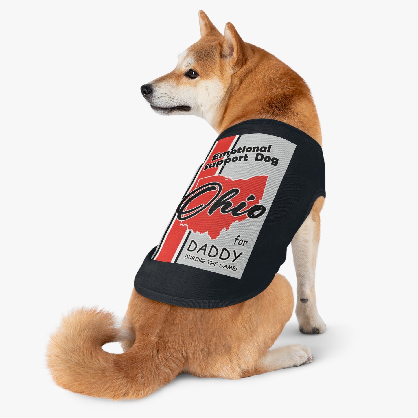 Emotional Support Dog for Daddy during the game. Pet Tank Top