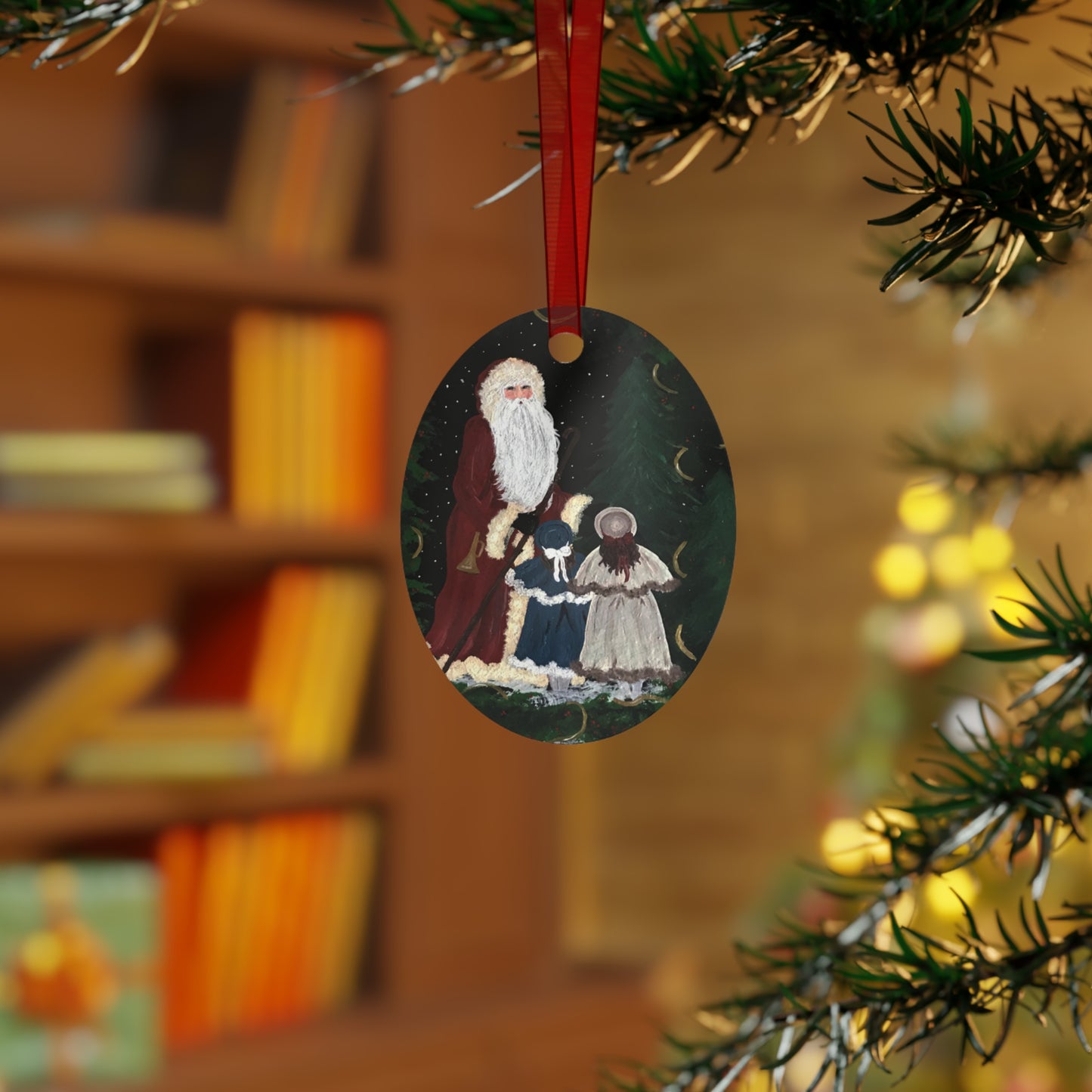 2010 VINTAGE SANTA WITH SISTERS (Christmas Ornament)