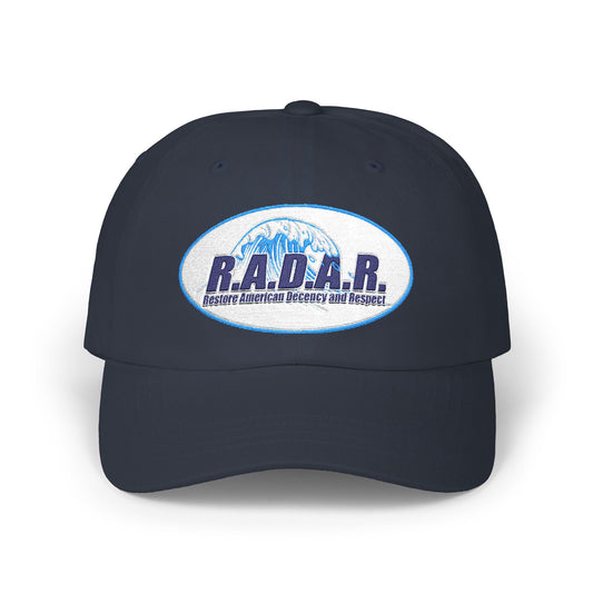 R.A.D.A.R. Logo Classic Dad Cap — Vintage Distressed Baseball Hat