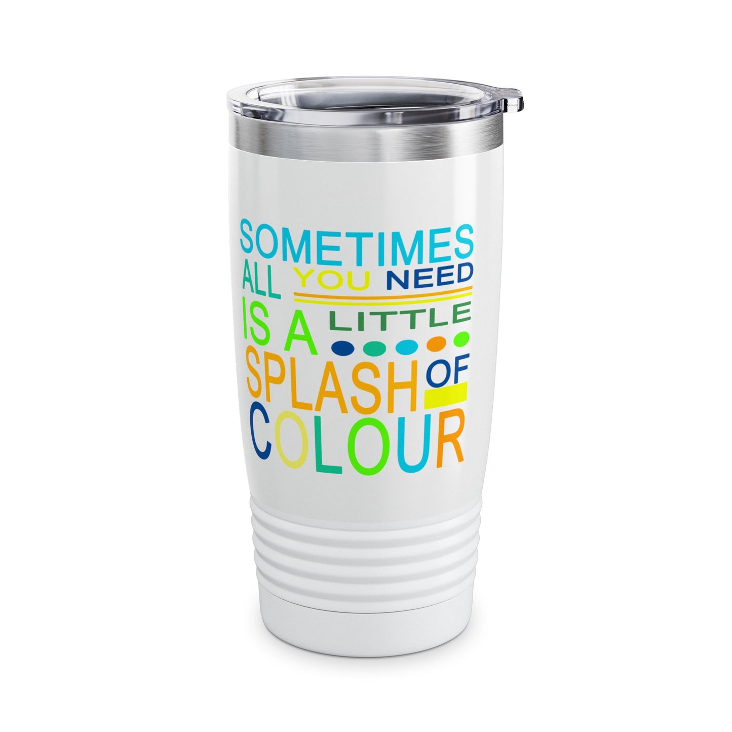 Splash of Color Parrot Ringneck Tumbler | 20oz Travel Mug