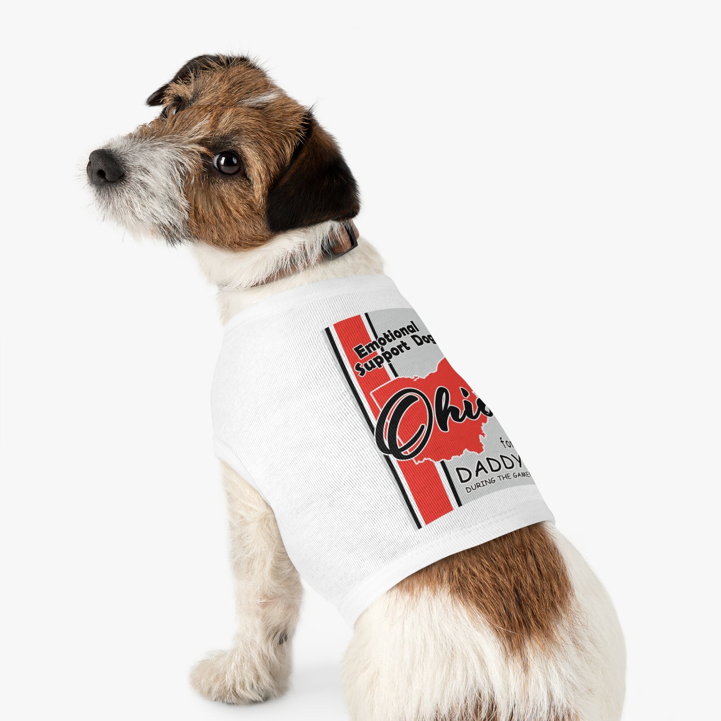 Emotional Support Dog for Daddy during the game. Pet Tank Top