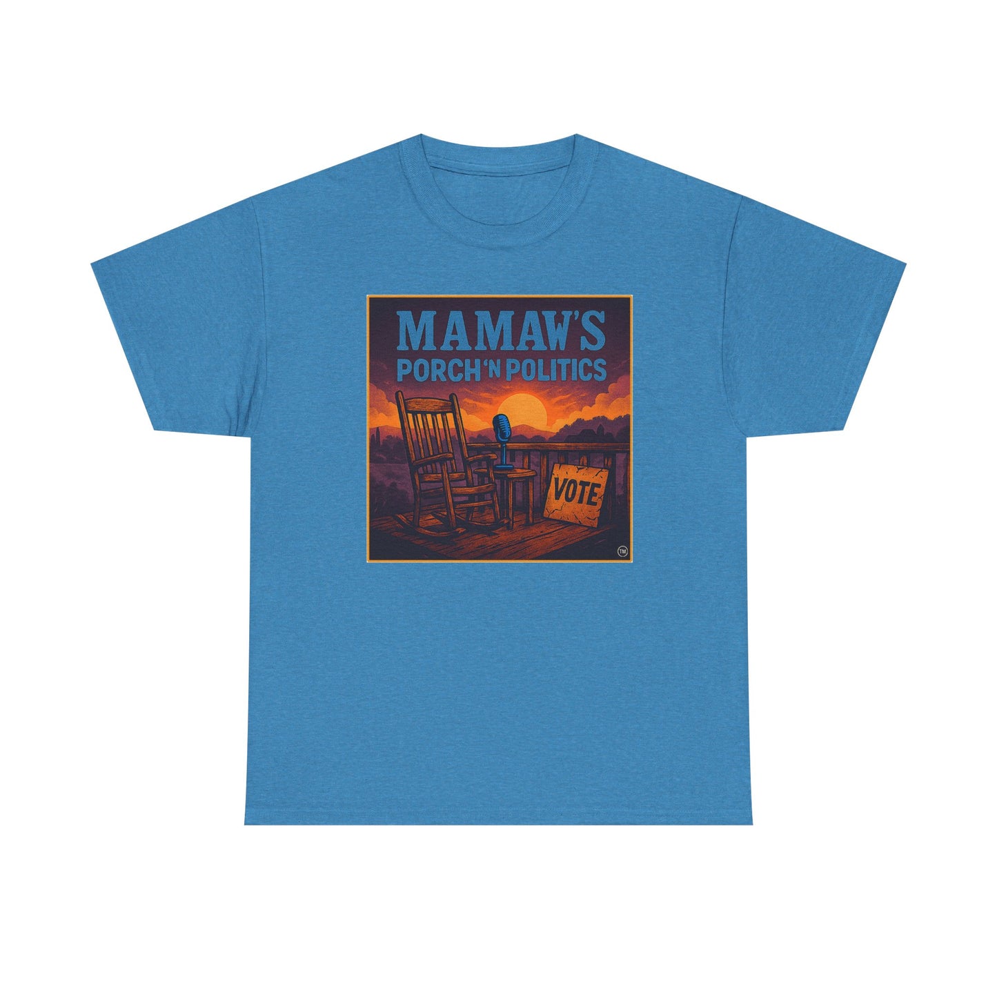 Mamma's Porch N' Politics Unisex Heavy Cotton Tee