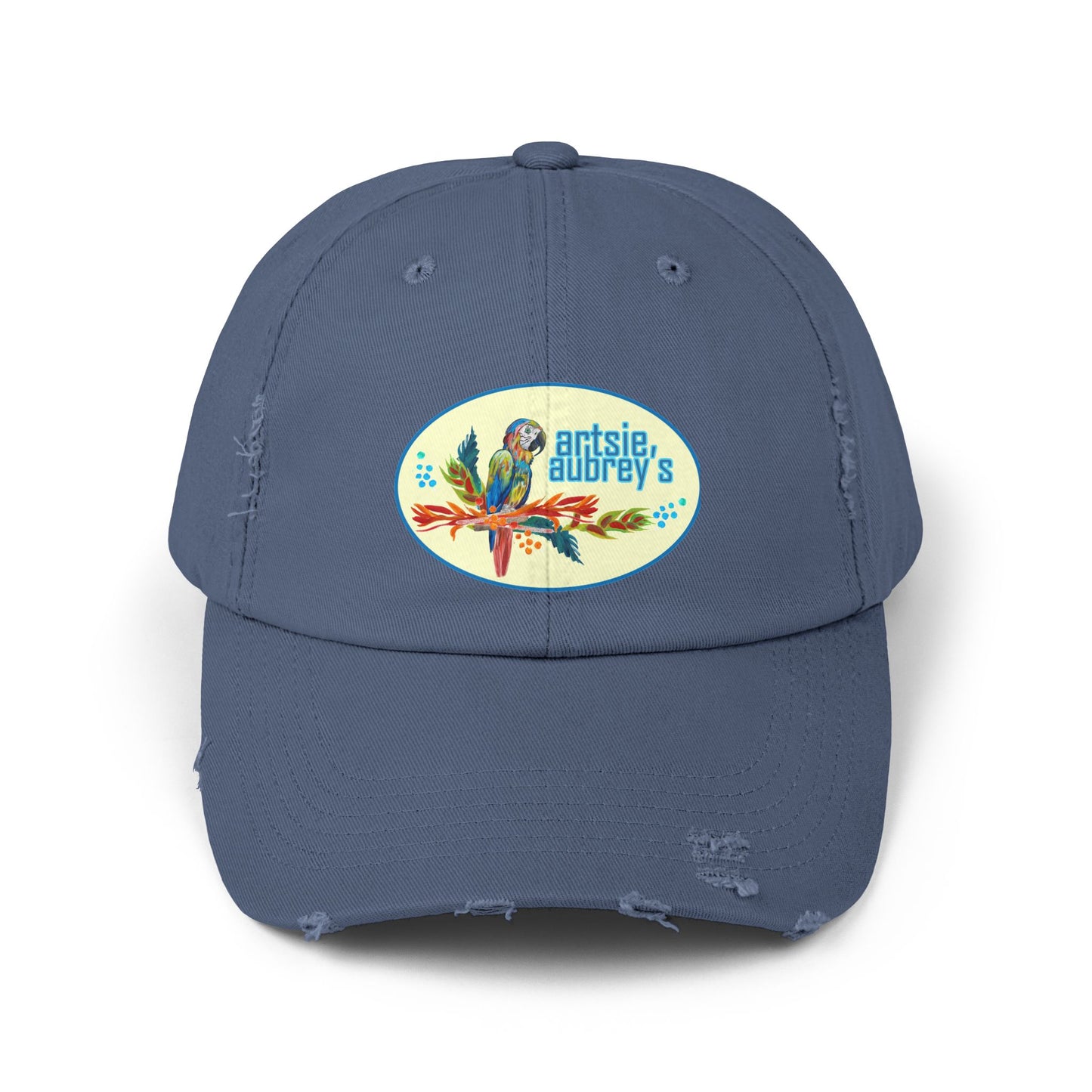 Artsie Aubrey's Parrot Stylish Unisex Distressed Cap