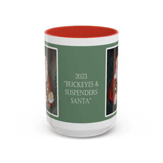 2023 BUCKEYES & SUSPENDERS SANTA (Metal Ornament)