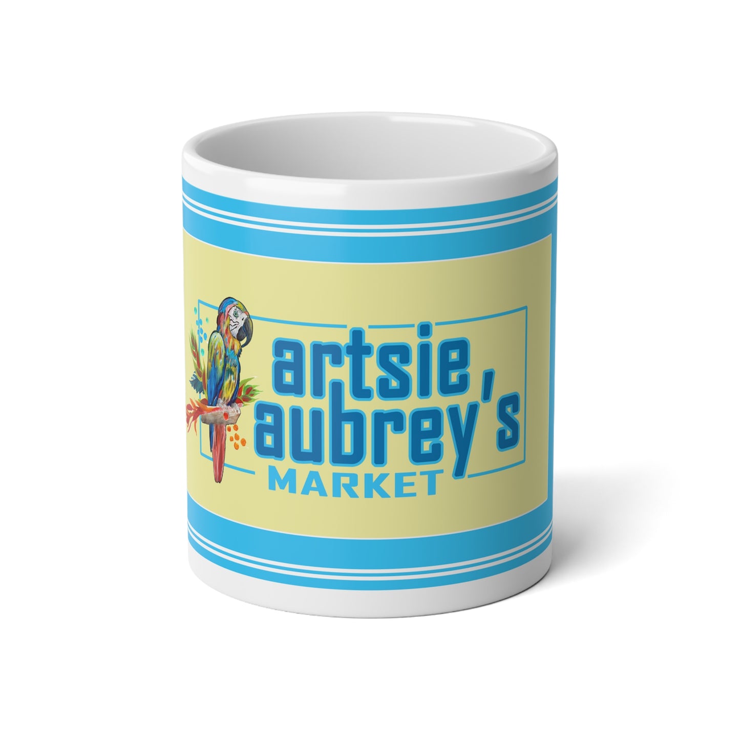 Artsie Aubrey's Marketplace, Vibrant Jumbo Coffee Mug
