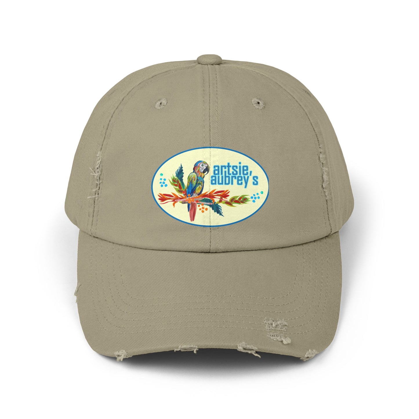 Artsie Aubrey's Parrot Stylish Unisex Distressed Cap