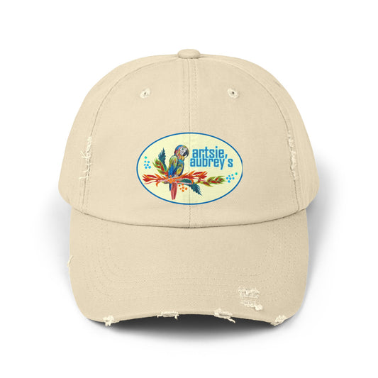 Artsie Aubrey's Parrot Stylish Unisex Distressed Cap