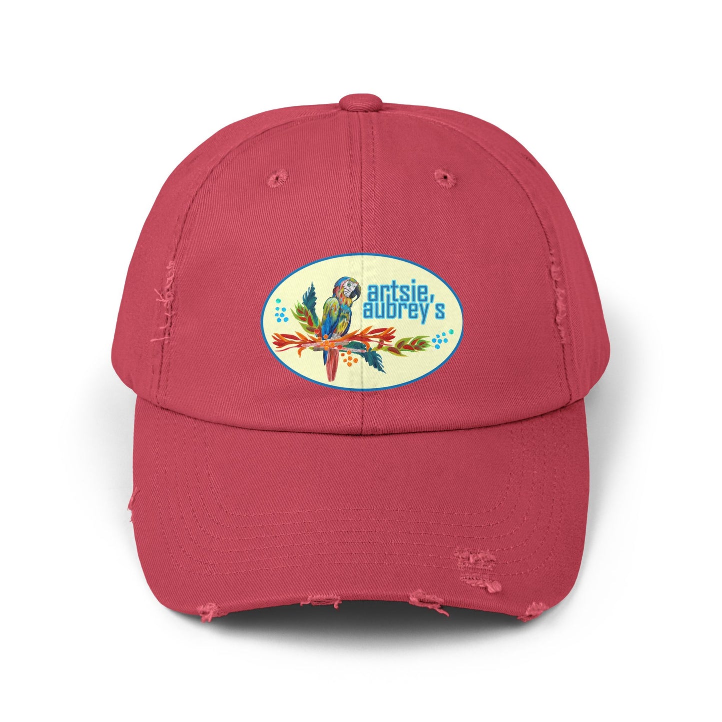 Artsie Aubrey's Parrot Stylish Unisex Distressed Cap