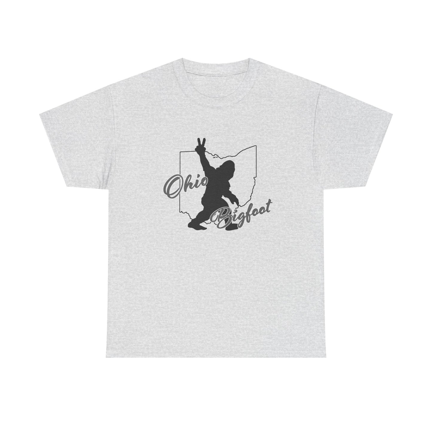 Ohio Bigfoot Peace Out Tees, Unisex Heavy Cotton Tee