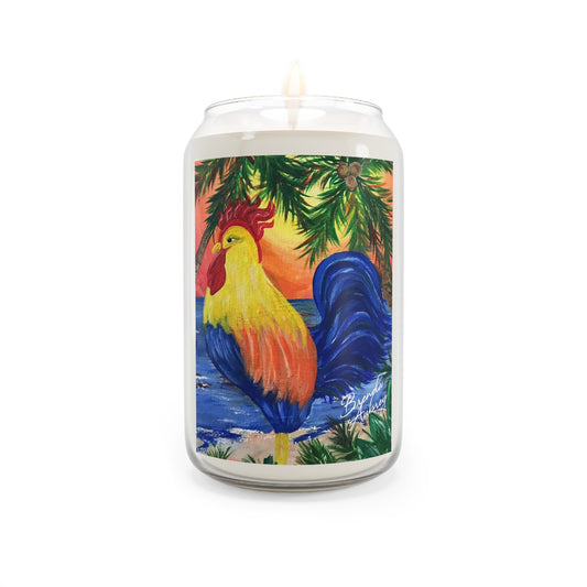 Key West Sunrise Rooster Scented Soy Candle | 13.75oz Aromatherapy