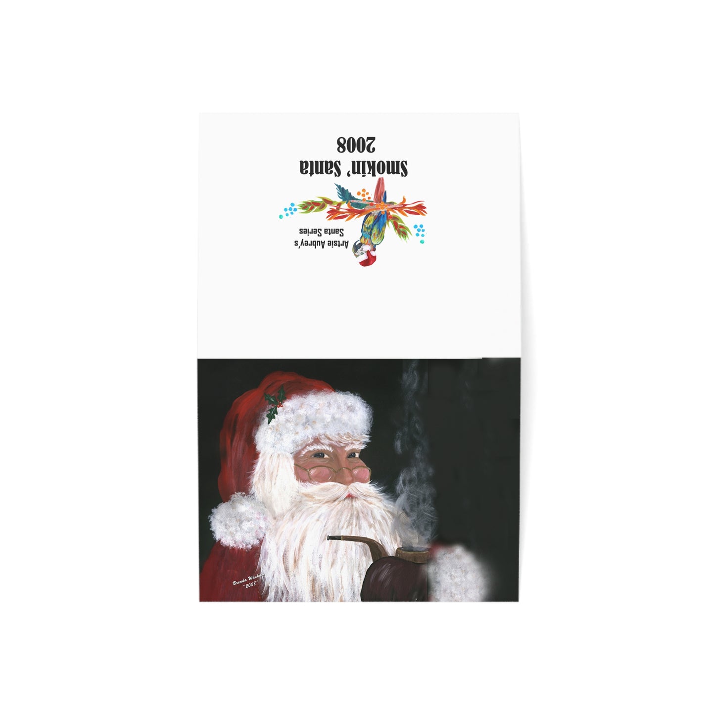 Artsie Aubrey's 2008 Smokin' Santa Christmas Card