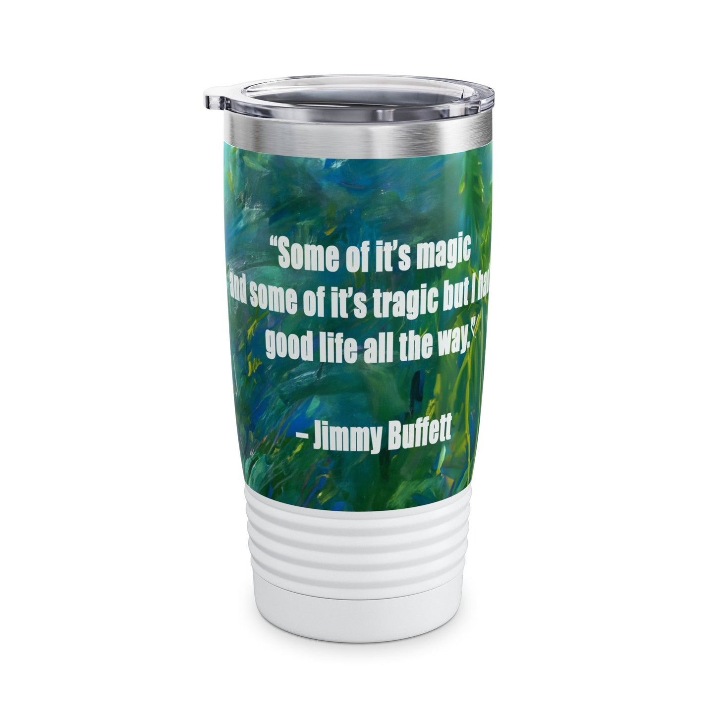 Parrothead Parot Tumbler with Buffett Quote, 20oz