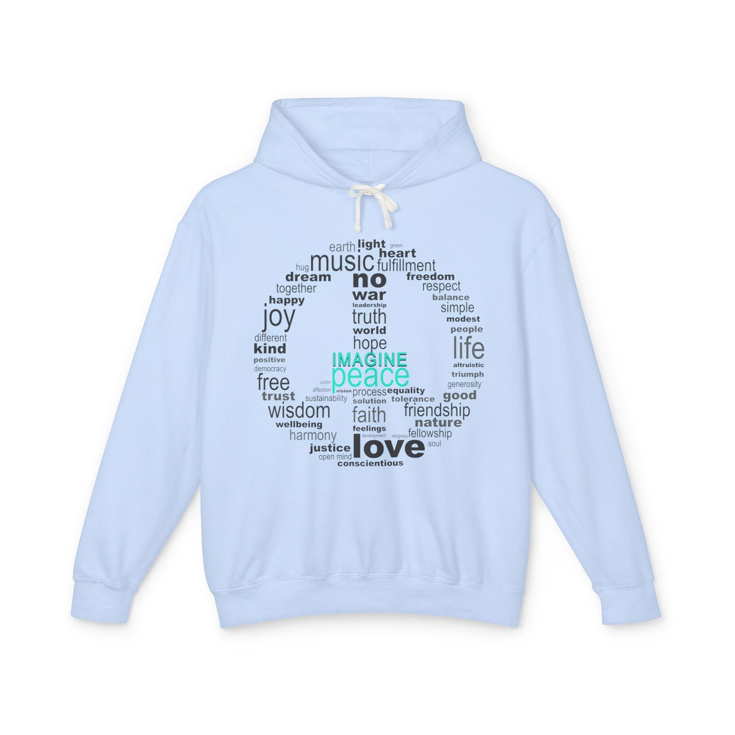 Peace and Love Unisex Lightweight Hoodie