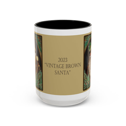 2024 VINTAGE BROWN SANTA (15 oz. Ceramic Mug)