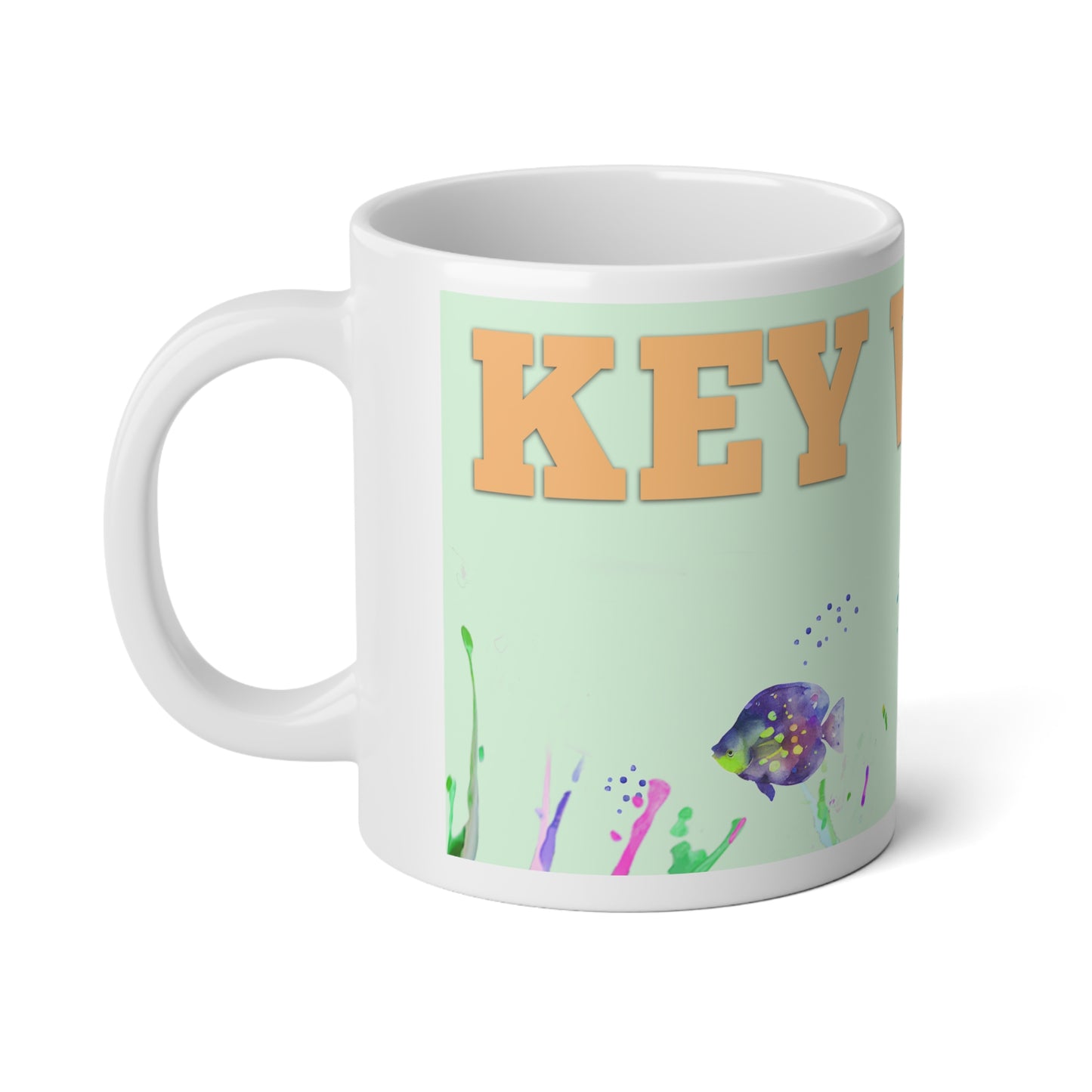 Key West Watercolor Fish Jumbo Mug