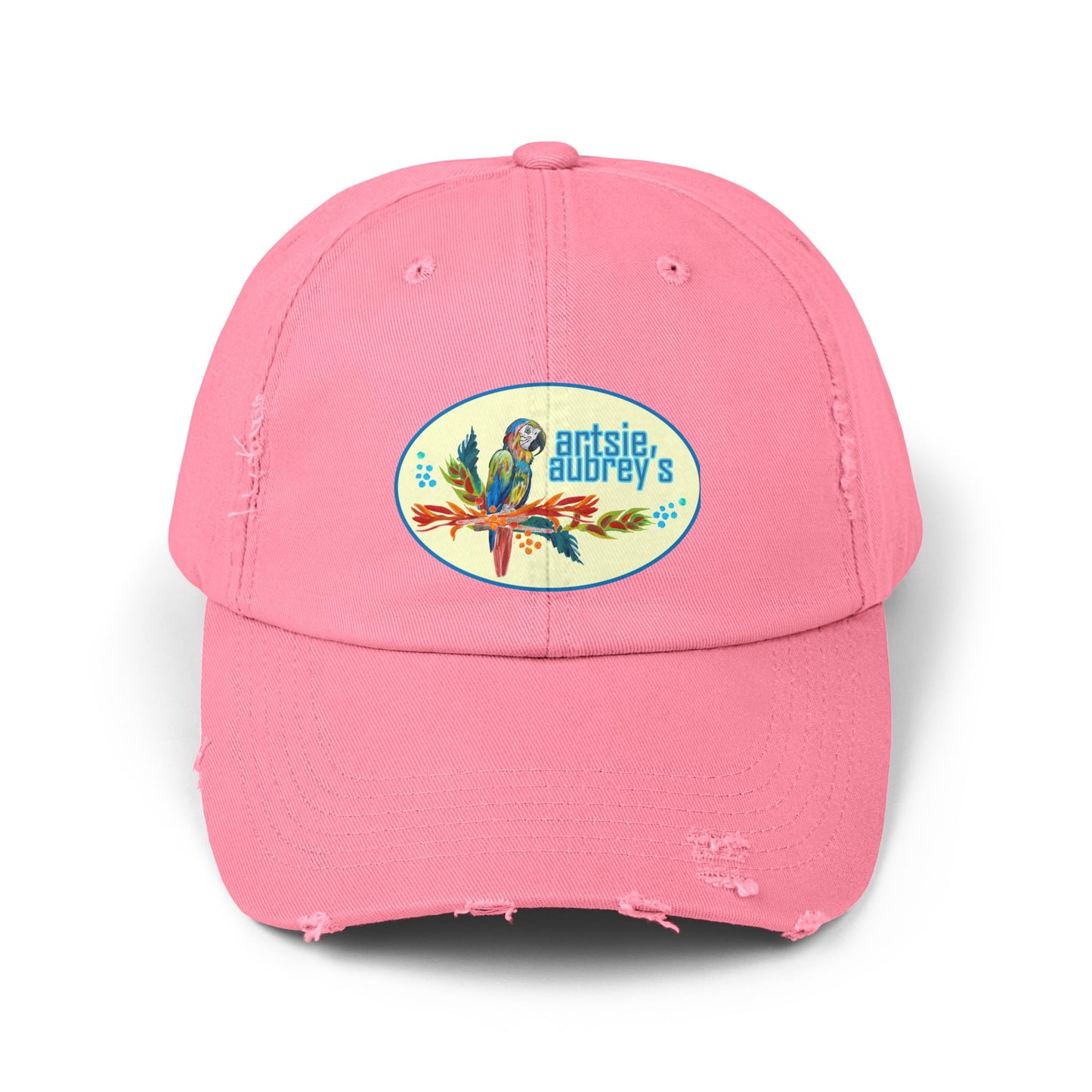 Artsie Aubrey's Parrot Stylish Unisex Distressed Cap