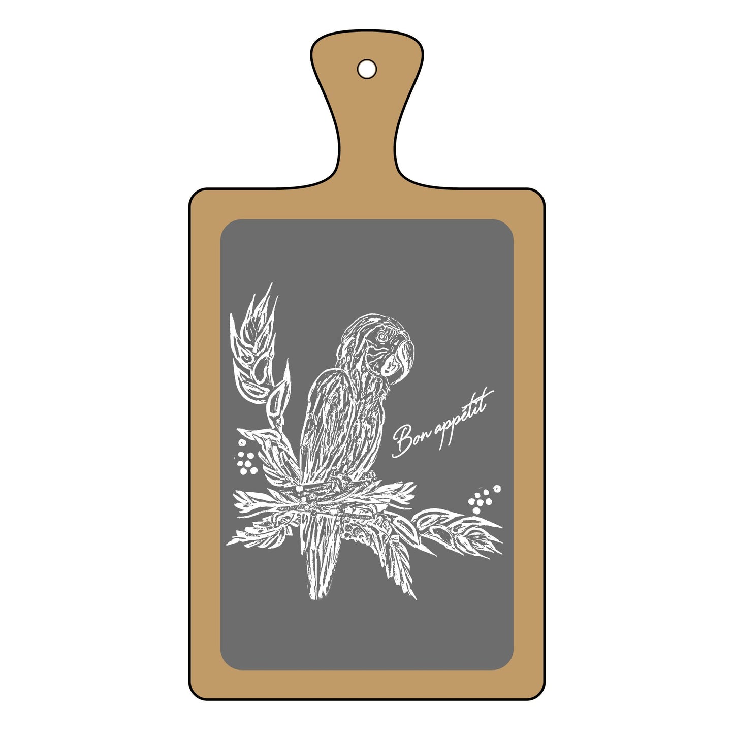Parrothead Bon appétit Engraved Charcuterie Board