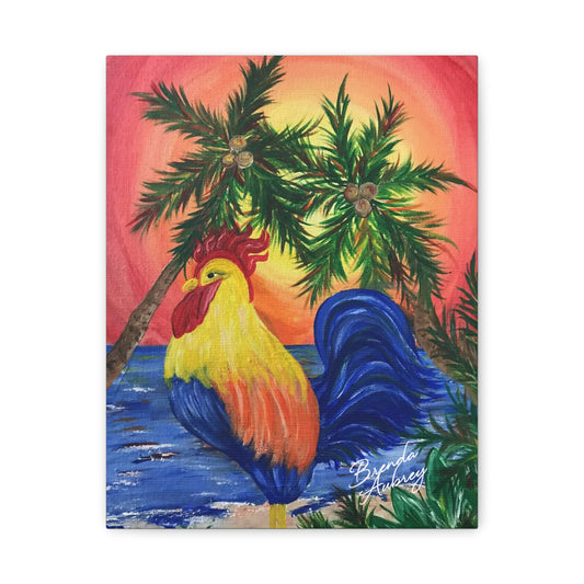Sunrise Rooster, Vibrant Wall Decor