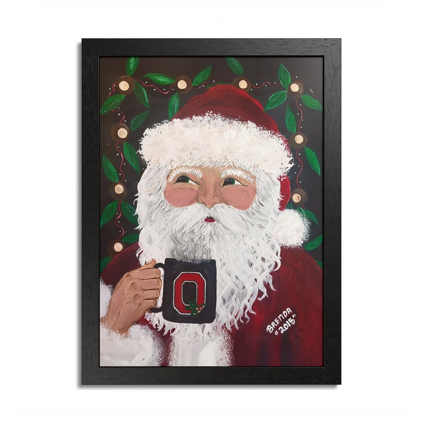 2015 SANTA WITH OSU MUG (Christmas Ornament)