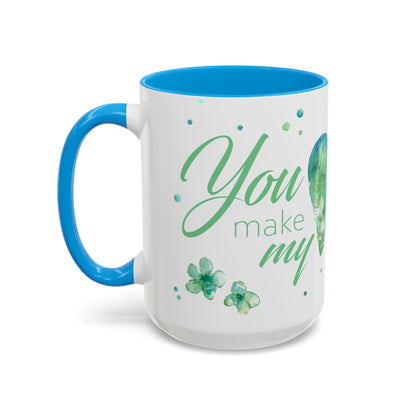 Colorful, You Make My Heart Happy 15 oz. Ceramic Mug