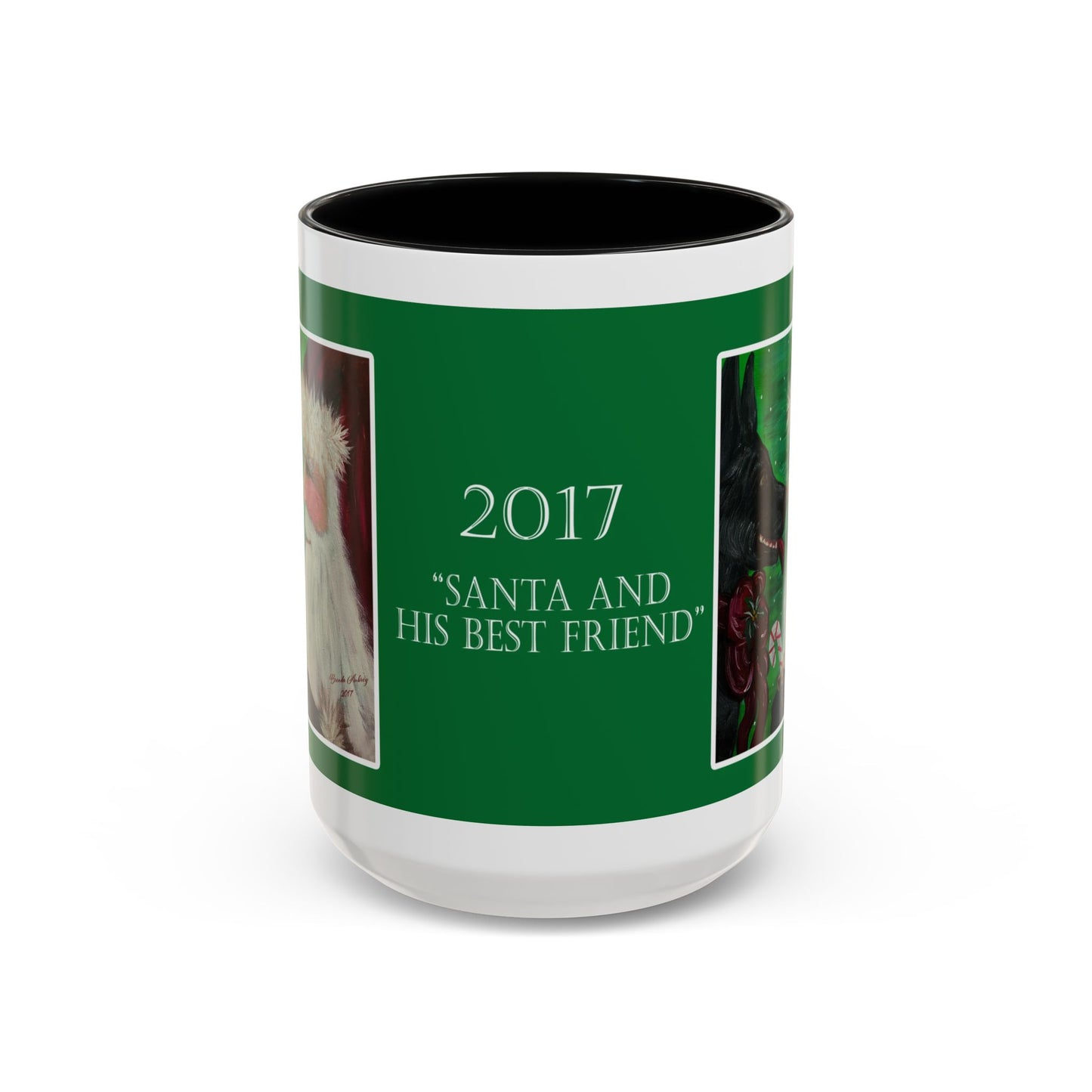 Santa and His Best Friend 2017 Accent Coffee Mug — Christmas Holiday Gift