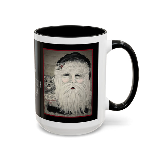 2018 SANTA AND HIS LITTLE FRIEND (Ceramic Mug)
