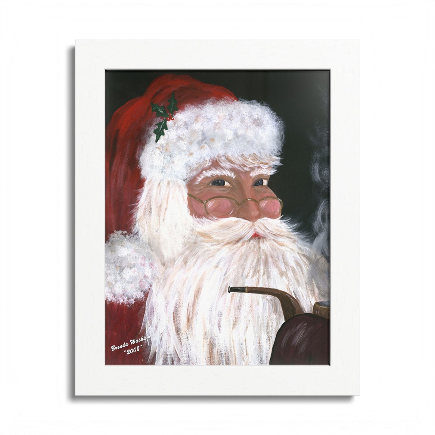 2008 SMOKIN' SANTA (Framed Print)