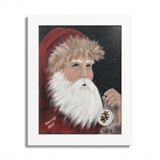 2017 SANTA FOR A MARINE (Framed Print)