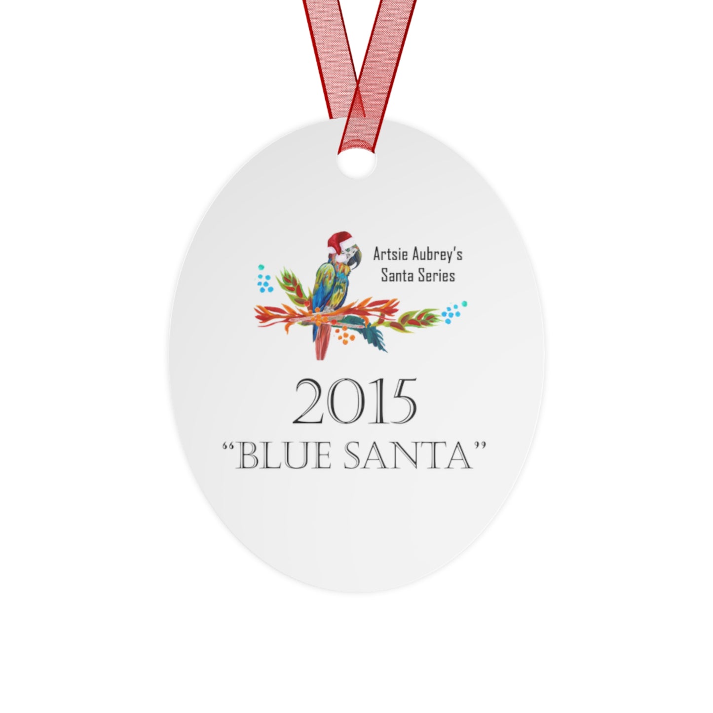 2015 BLUE SANTA (Christmas Ornament)