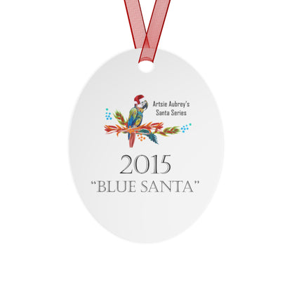 2015 BLUE SANTA (Christmas Ornament)