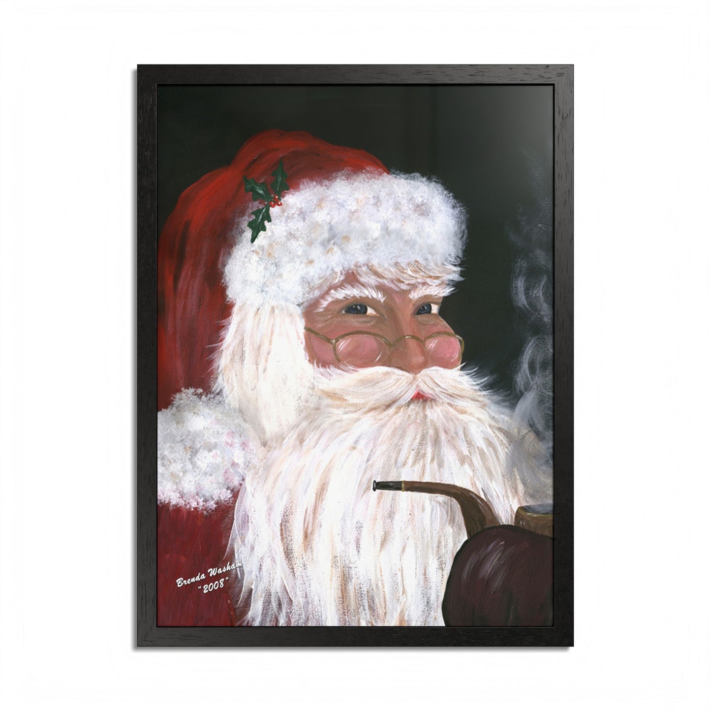 2008 SMOKIN' SANTA (Framed Print)
