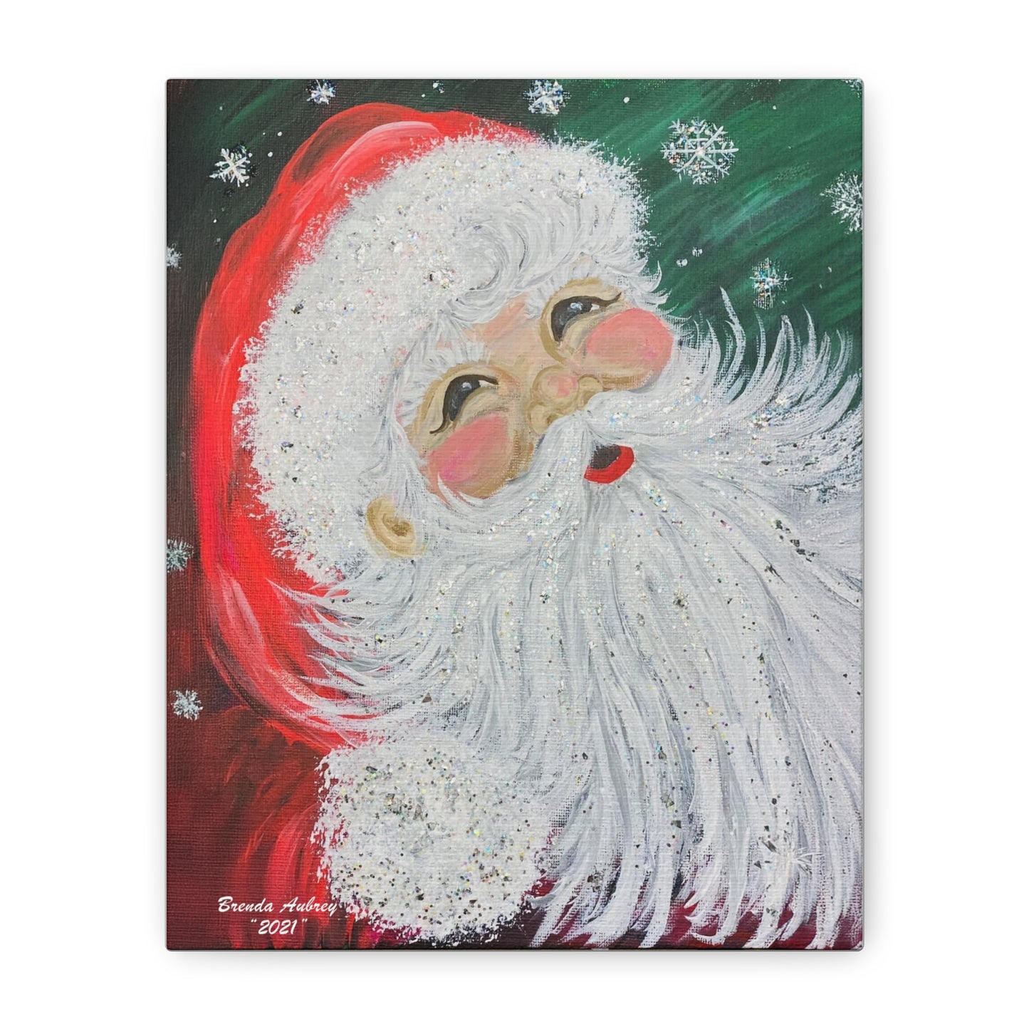 2021 SNOWFLAKE SANTA (Canvas Print)
