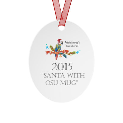 2015 SANTA WITH OSU MUG (Christmas Ornament(