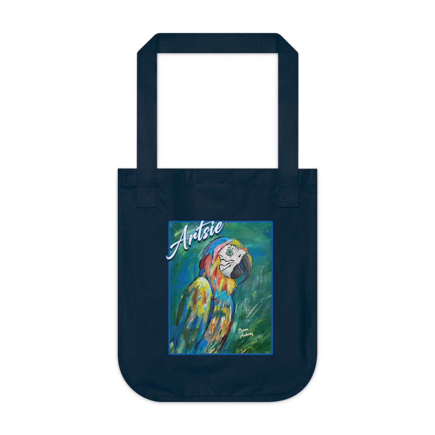 Artsie Parrothead Organic Canvas Tote Bag
