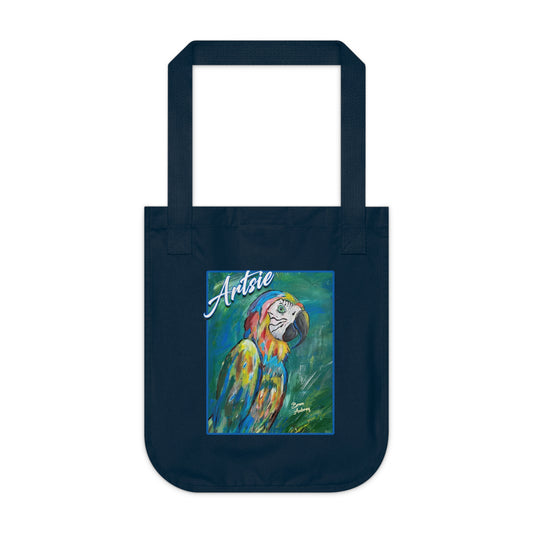 Artsie Parrothead Organic Canvas Tote Bag