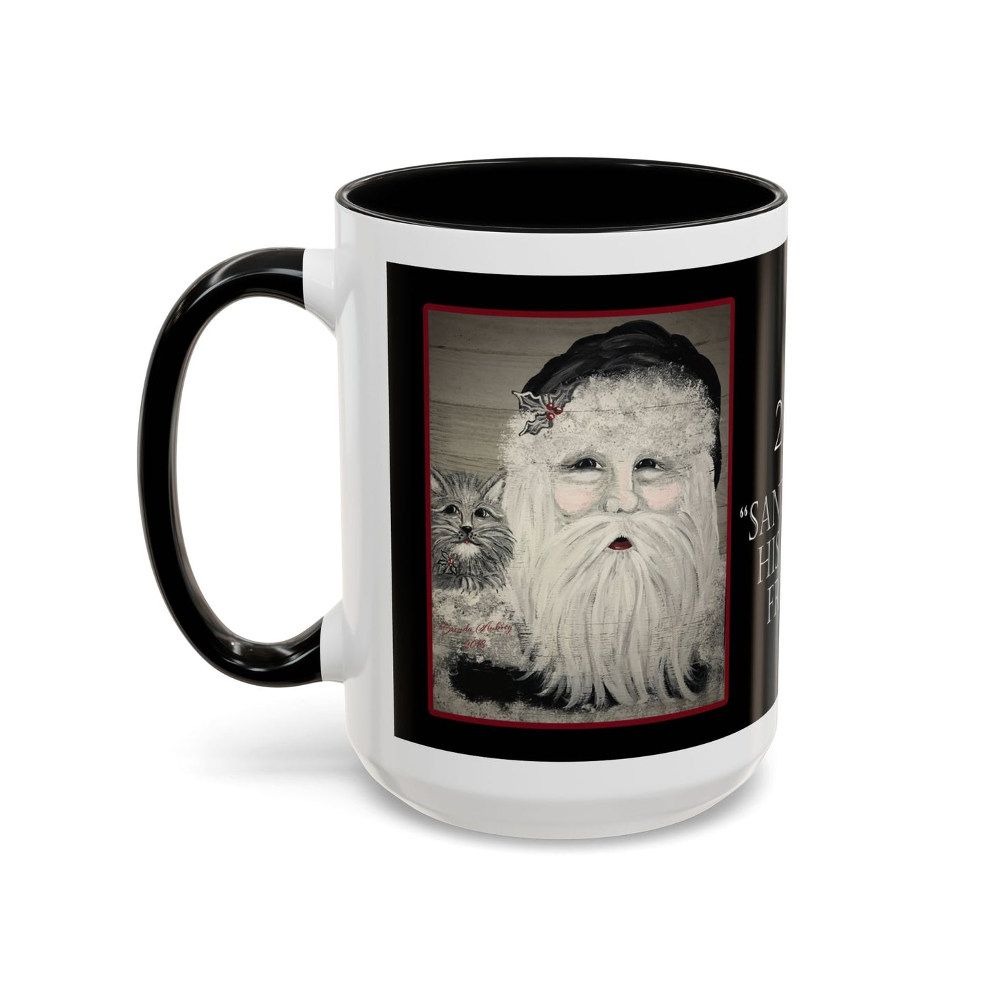2018 SANTA AND HIS LITTLE FRIEND (Ceramic Mug)
