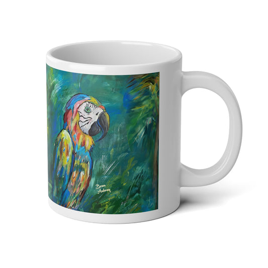 Parrothead Parrot with  Jimmy Buffett quote Jumbo Mug - 20oz Coffee Cup
