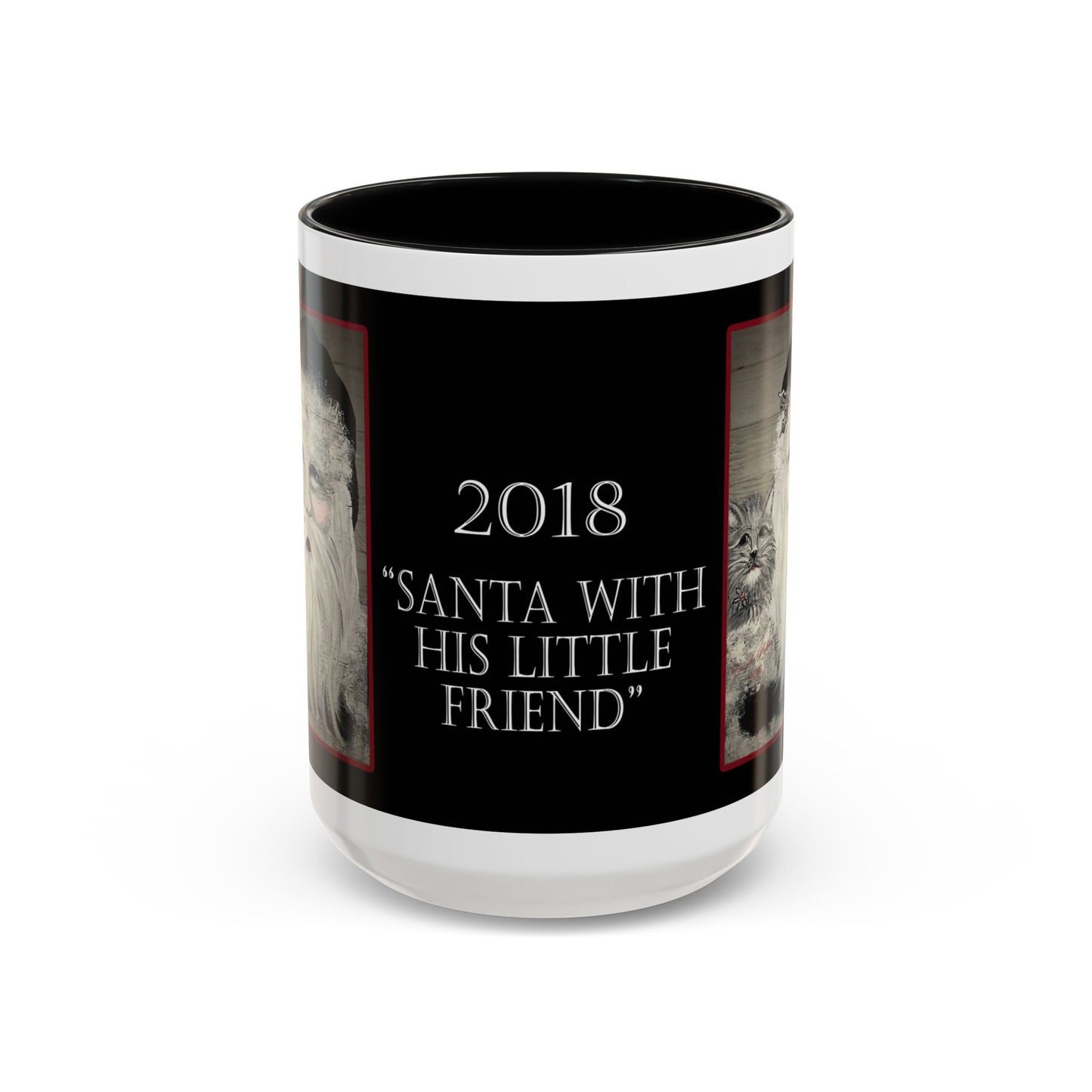 2018 SANTA AND HIS LITTLE FRIEND (Ceramic Mug)